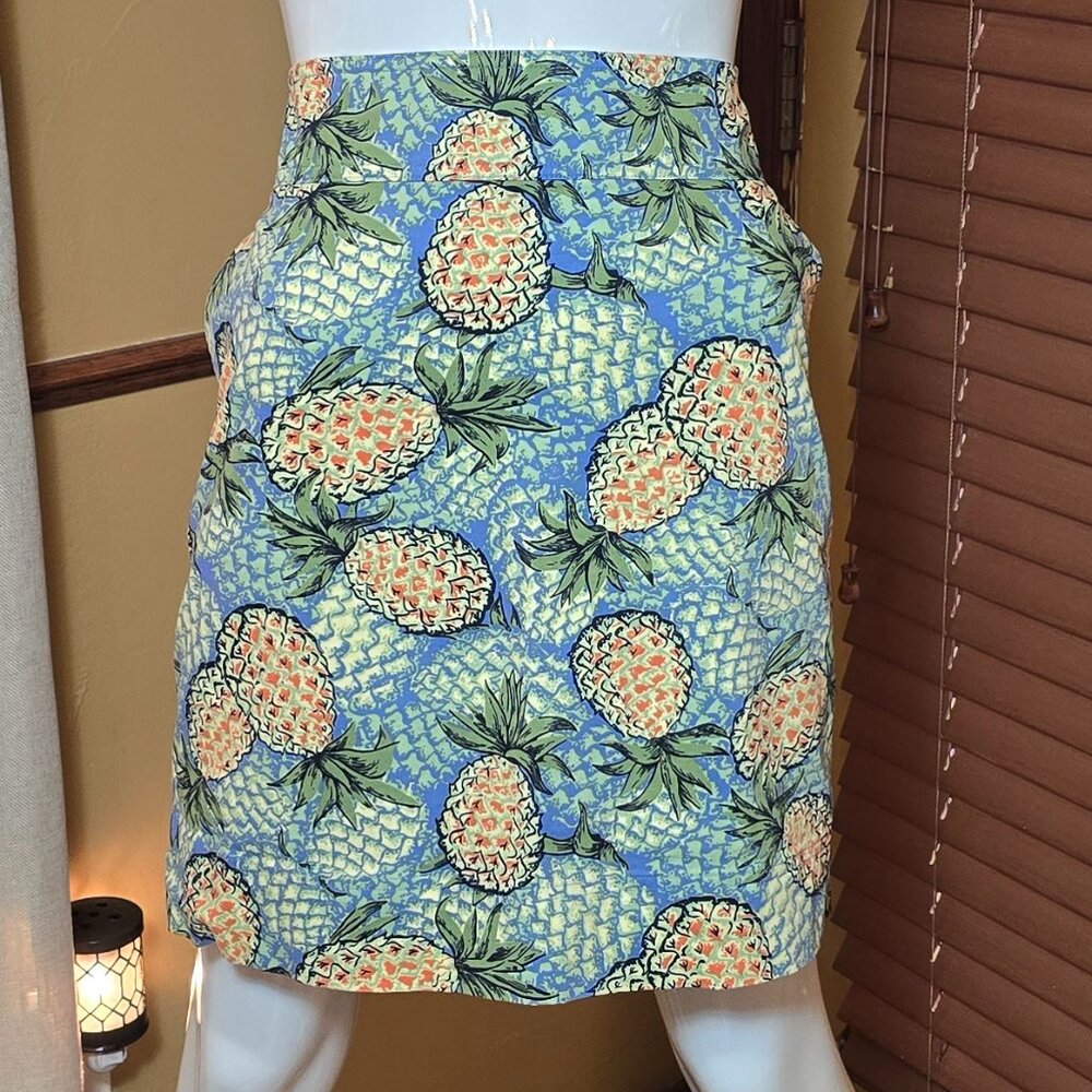 Pineapple Mini Skirt Summer Cruise TALBOTS sz8